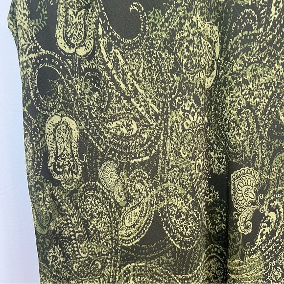 Studio I Sleeveless Maxi Dress Paisley Olive Green Sz 8 Flowy Romantic Y2K 90s - Picture 3 of 15
